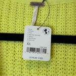 Free People Knit Sweater Neon Yellow Cardigan Swim Too Deep Cardi Oversized XS Photo 6