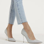 Good American  Emma Silver Glitter Stiletto Heels Women’s Size 12 New Box Photo 0