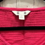 Three Dots  Anthro 100% Cotton Pink Short Sleeve Gauzy Top Small Photo 2