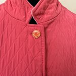 Talbots  pink quilted vest with gold-tone buttons. Medium Photo 1