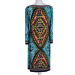 Beige by ECI Colorful Mosaic Dress Size 8 Wedding Guest Dress Blue Size M Photo 1