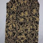 Lane Bryant  26 Black Gold Leather Trim Dress Plus Photo 0