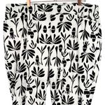 Chico's Womens Brigitte Artisan Botanical Floral Ankle Pants Black White Size 18 Photo 5