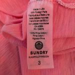 Sundry Pima Cotton Bubble Sleeve Top Size Bubblegum Pink LARGE Photo 6