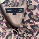Veronica Beard Jeans Womens Multicolor Leopard Button Down Jacket Cotton Size L Photo 2