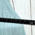 ASOS Skirt Women Size 14 Light Blue Linen Blend Mini Side Button Zip Back Preppy Photo 5