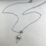 Star Pendant Necklace for Men and Women,Streetwear Hip Hop Punk Unisex Style Silver Photo 4