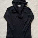 Athleta Inner Twist Wrap Pullover Hooded Athletic Top XS Black Photo 0