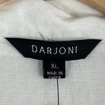 NWT Darjoni Jacket Womens XL White Linen Zip Front Casual Neutral Lightweight Photo 3