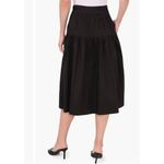 CeCe black tie-waist cotton blend skirt size 6 Photo 7