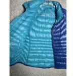 Bernardo  Large Womens Vest Goose Down Puffer Blue Sleeveless Zip Packable Photo 2