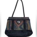 L. O'NEILL DESIGN Vintage Wearable Art Tapestry Bohemian Boho Shoulder Bag Purse Black Photo 0