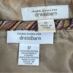 Dress Barn Vintage Isabel & Nina Striped Knit Blazer Skirt Suit Tan Multi 12 Photo 10