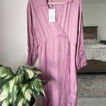 ZARA  Satin Effect Faux Wrap Midi Dress Photo 2