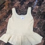 Blu Pepper Adorable Delicate  Juniors XL Yellow Tank Top Photo 4