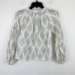 Madewell Shirred Balloon Sleeve Top Blouse Geometric Print Lighthouse XXS NWT Photo 10