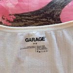 Garage white ribbed scoop neck short sleeve crop top Photo 4
