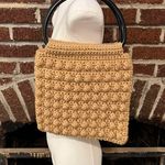 VINTAGE handmade crochet purse Gold Photo 2
