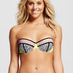Shade & Shore Vacay Bandeau Bikini Top in Animal Print size 34D‎ Photo 0