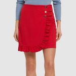 Tory Burch  Sport Tech twill ruffled golf skort red ruffle snap sz 2 Photo 0