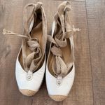 Stuart Weitzman  Espadrille‎ Flats Wrap Up Tie Shoes Size 8.5M Vacation Beach Photo 5