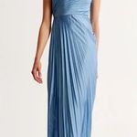 Abercrombie & Fitch Blue Asymmetrical Pleated Gown Photo 0