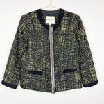 Clements Ribeiro Portobello Tweed Sequin Blazer Jacket Black Green Size Medium Photo 0