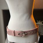 Pink suede leather belt 30 to 35 inches New York & company Size L Photo 0