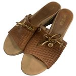 Sperry Top-Sider Womens Platform Tan Brown Leather Wedge Slide Sandals Size 10 Photo 2