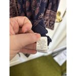 Lucky Brand  Linen Blend Button Down Size Medium Boho Hippie Western Festival Photo 4