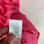 Lilly Pulitzer size large Vibrant Pink Blouse swiss dots Ruffle Neckline Photo 8