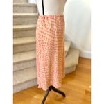 Vintage Y2K Peach & Pink Polka Dot Midi Slip Skirt Size 14P Photo 1