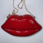 Lucite PVC Red Lip Clutch Shoulder Crossbody‎ Messenger Bag Photo 1