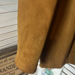 Coldwater Creek  100% Leather Open Cardigan Tan Photo 1
