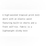 White Birch  tropical print skort. Size XL Photo 6