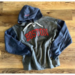 Women’s Blue Red Boston Long Sleeved Hoodie Sweatshirt Sz:Large EUC Photo 1