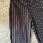 Boohoo  Black Pinstripe Flared Pants 6 NWOT Photo 1