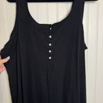 Old Navy black ribbed knit sleeveless jumpsuit size XL tall H46 Photo 2