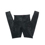 Spanx  Faux Leather Leggings XL Black Wide Waist Tummy Shaping Sporty Feminine Photo 7