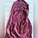 ASOS  Halter Satin Chiffon Mix Ruffle Hem Maxi Dress Purple Size 8 NWT IN PKG Photo 6