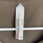 Lole  Army Green Scoop Neck Short Sleeve Shirt Photo 2