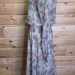 Jonathan Logan Vintage Floral Flower Prairie Dainty Long Sleeve Dress Size 7/8 Pink Size M Photo 3