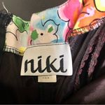 Vintage 80s 90s Niki Strapless Tube Dress Ruffles Colorful Floral Dopamine sz S Multiple Photo 4