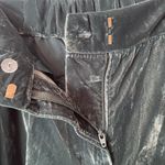 Old Navy  Wide Leg Pants Trousers Women MED Green Velvet Extra High Rise Holidays Photo 3