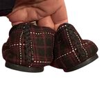 Lucky Brand  ERIN RED BURGUNDY BLUE Plaid ROUND TOE TARTAN Ballet Flats SIZE 8 Photo 4