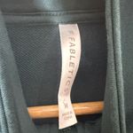 Fabletics  Mock Neck 1/4 Zipper Crop Sweatshirt Green Medium Photo 4