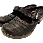 Baretraps Huntley Leather Upper Mules Women's 6.5 Black Buckle Boho Casual NWOT Photo 0