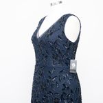 Adrianna Papell - Floral Leaf Beaded Ankle-Length Gown Photo 9