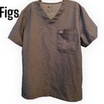 FIGS Gray Scrub Shirt M Photo 1