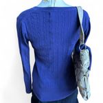 Old Navy Y2K Purple V-Neck Cable Knit Sweater Photo 3